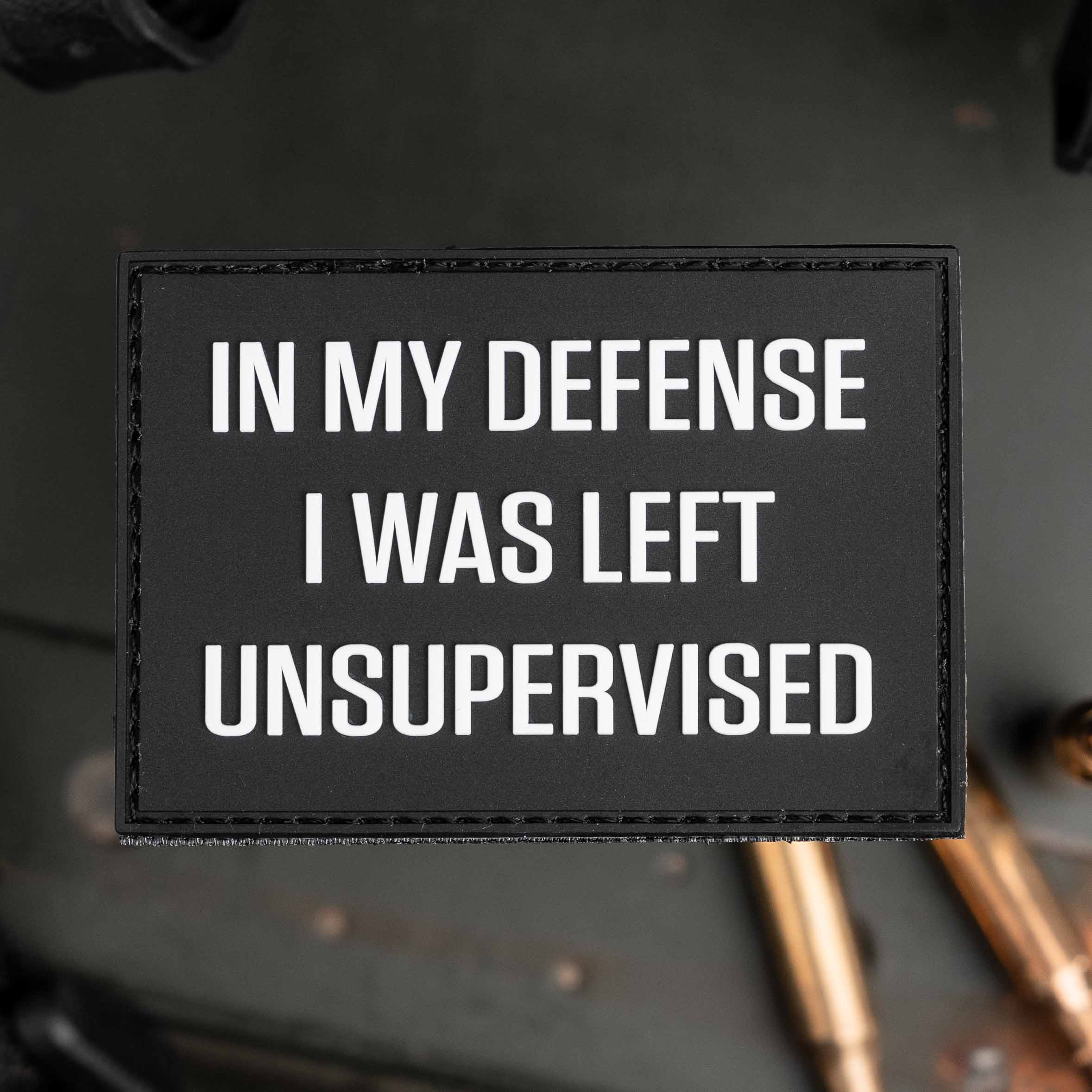 In My Defense I Was Left Unsupervised Pvc Morale Patch Neo Tactical Gear