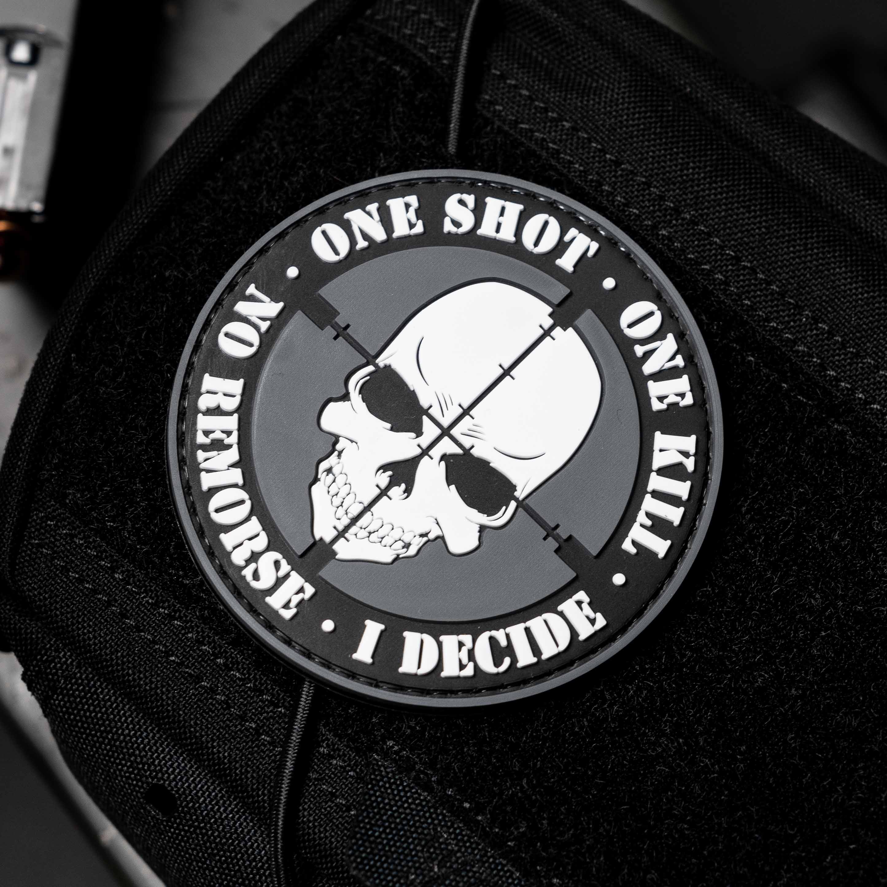 One Shot One Kill No Remorse I Decide Pvc Patch Neo Tactical Gear