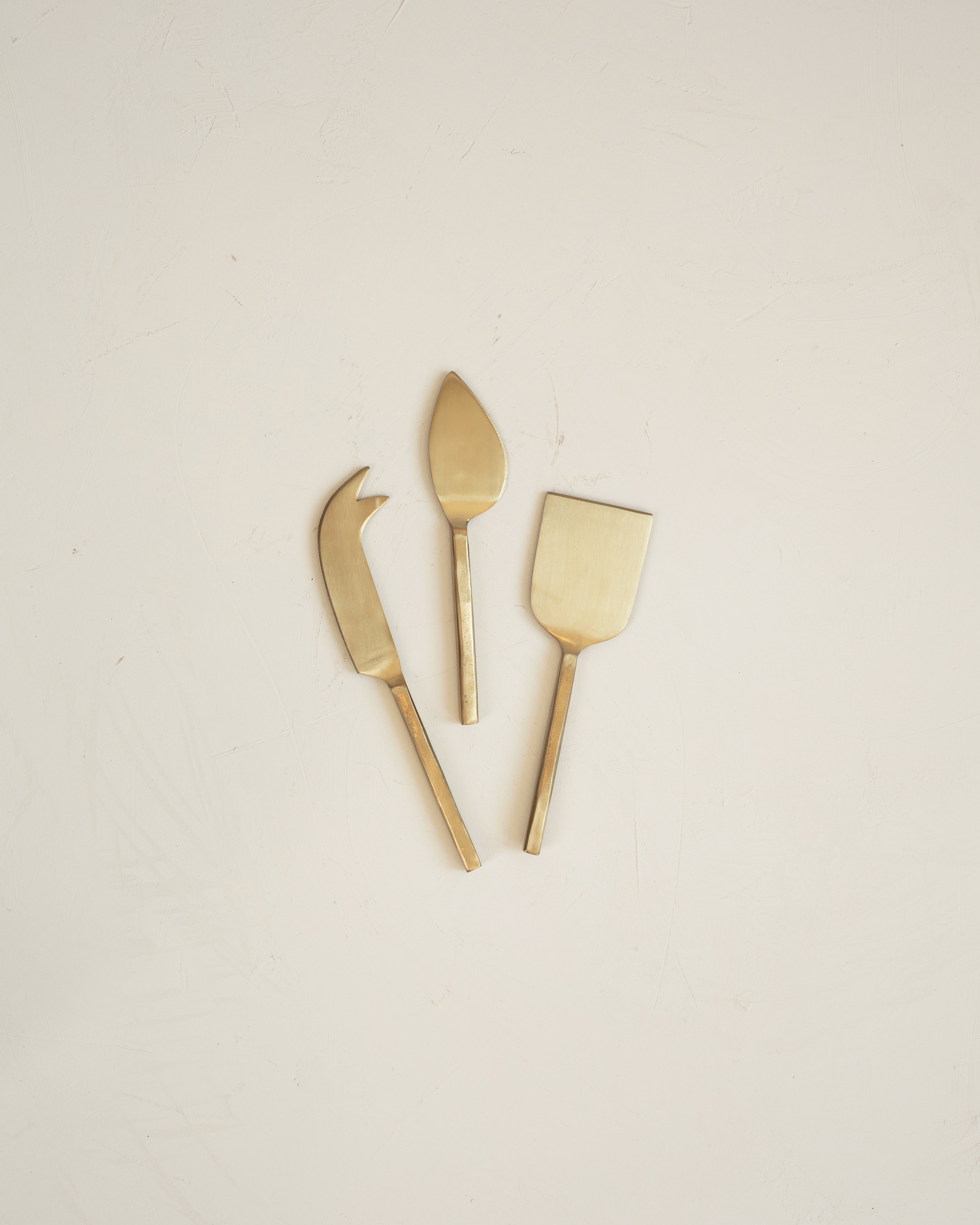 brass cheese knife set