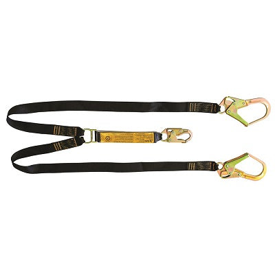 B-Safe Shock Absorbing Twin Lanyard with Kernmantle Rope And Al