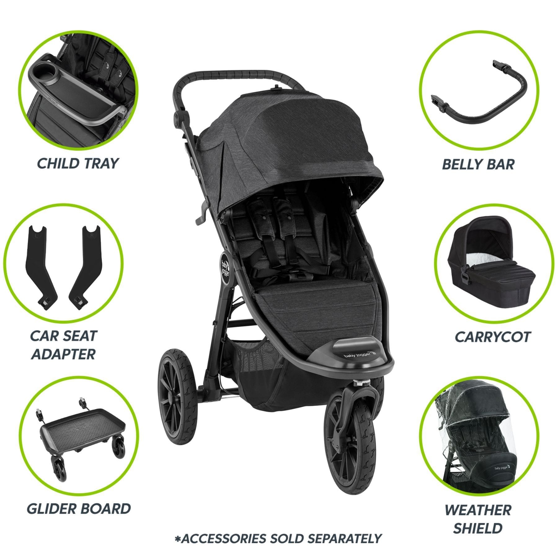 baby jogger city elite tray