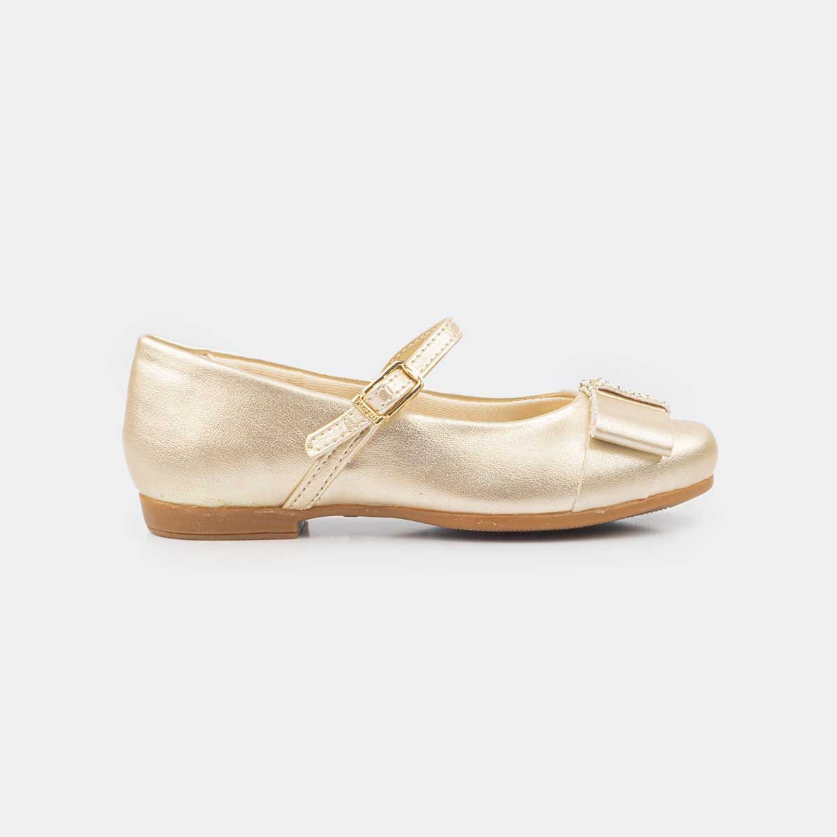 sapato infantil dourado