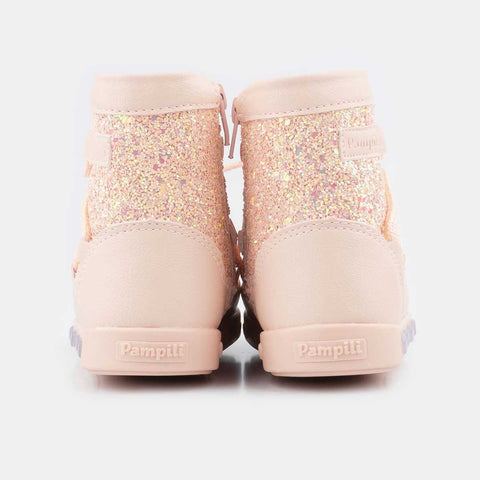 tenis pampili rosa com glitter