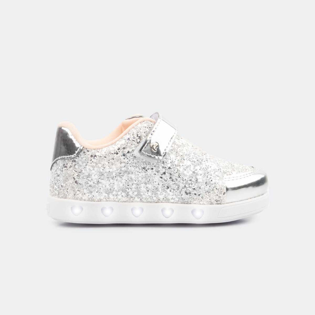 tenis branco com glitter prata