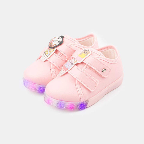 tênis pampili luz baby fun rosa