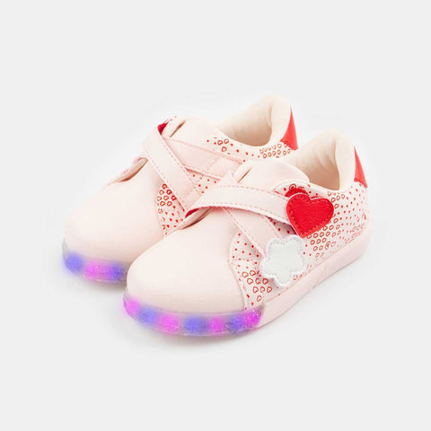 tênis pampili luz baby fun rosa