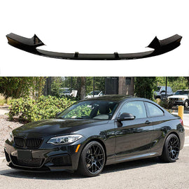 For BMW F10 5 Series 535i 528i M Sport 2011-2016 High Quality ABS Front  Bumper Lip Spoiler Glossy Black Or Carbon Fiber Look