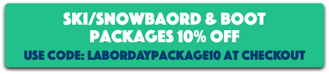 Call to action button "ski/snowboard & boot packages 10% off"