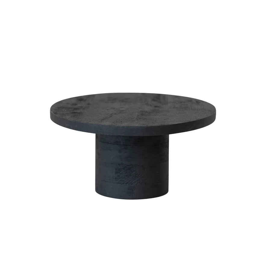 Black Mango Wood Pedestal