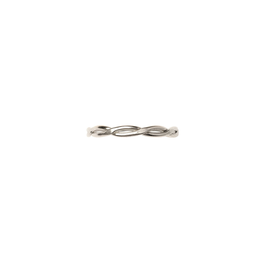 Cable Knit Ring Sterling Silver Braided Ring Silver Twist