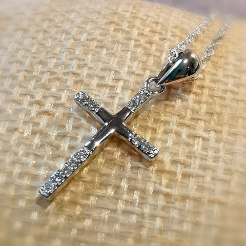 Silber Kreuz Halskette Männer, Herren Kreuz Halskette für Männer, Herren  Halskette, Tiny Sterling Silber Kreuz Kruzifix Anhänger, Silber Kreuz Kette  Man - .de