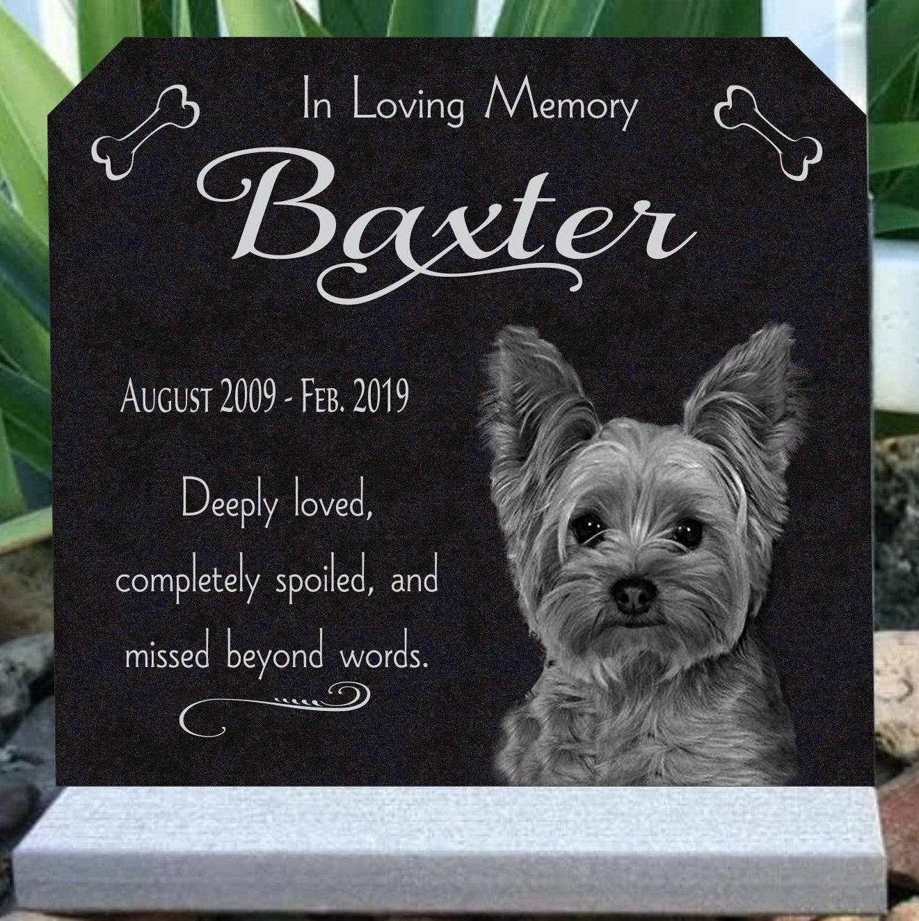 pet grave stone