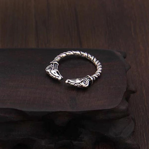Wikinger-Ziegen-von-Thor-Ring aus Sterlingsilber | Wikingererbe