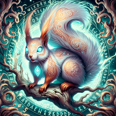 Ratatoskr, das Eichhörnchen, Bote der nordischen Mythologie