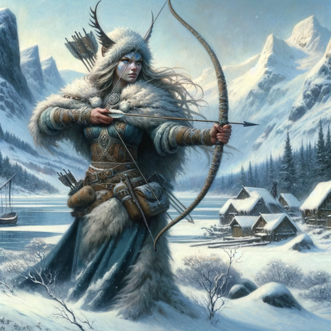 Skadi déesse de la chasse et de l'hiver