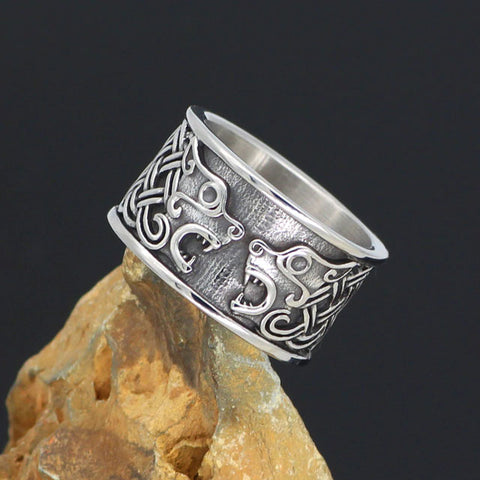 Sköll und Hati Wolf Ring | Wikingererbe