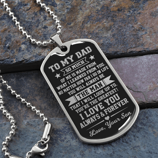 how long should a dog tag chain be