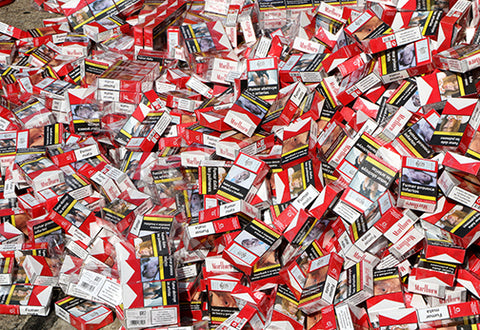 Counterfeit Marlboro Cigarrettes for destruction