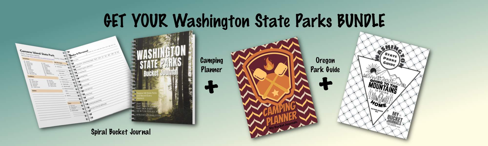 washington state park bundle journal cover graphics