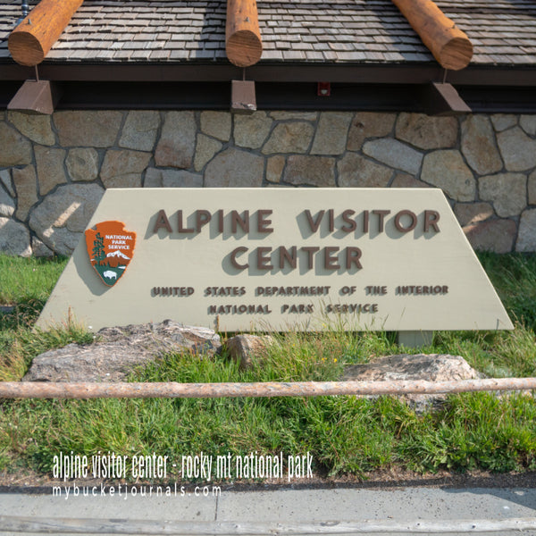 alpine visitor center sign