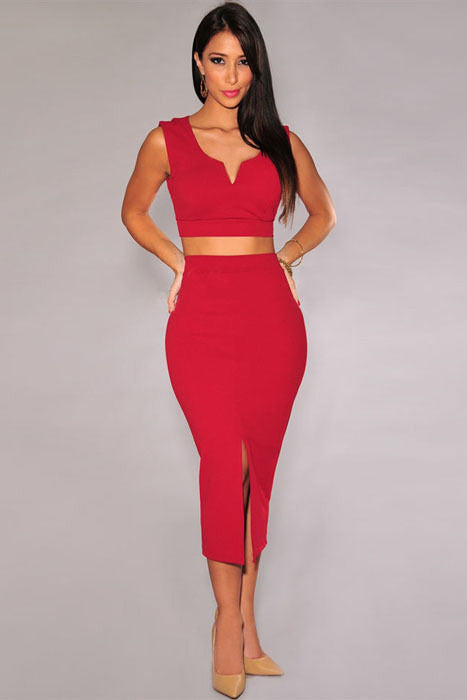 2 piece bodycon dress set