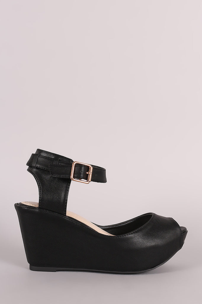 closed toe platform wedge