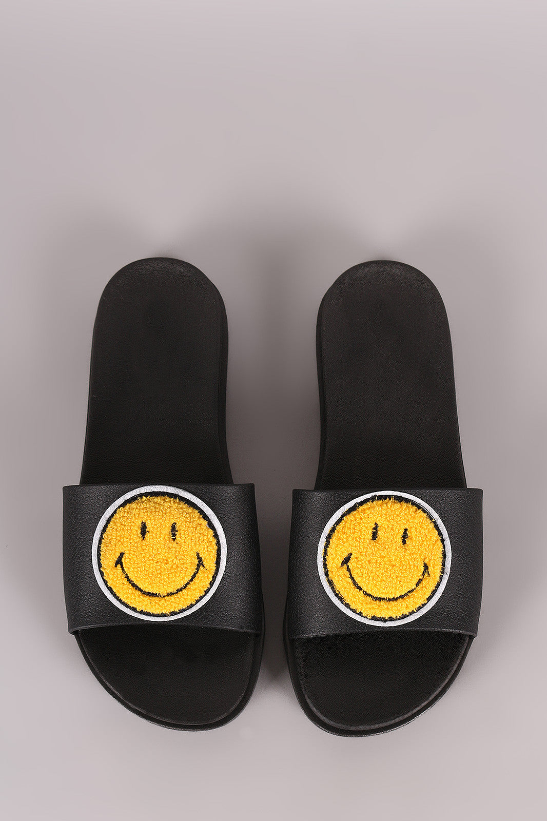 smiley face sandals