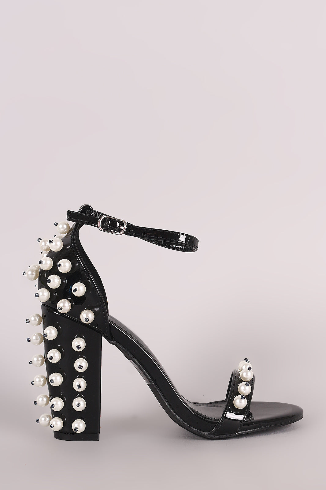 embellished chunky heels
