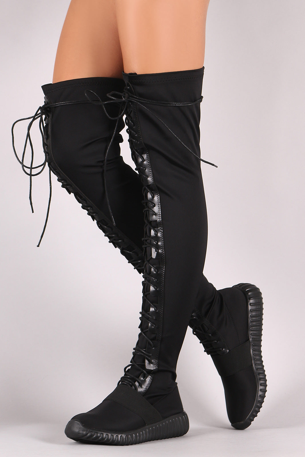 over knee sneaker boots