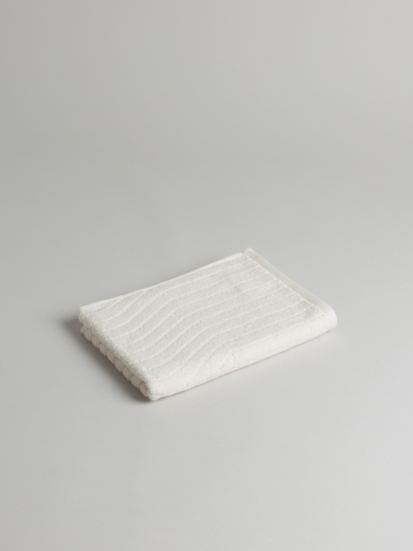 Organic Cotton Hand Towel in Caper/Chalk Lake House Stripe – The