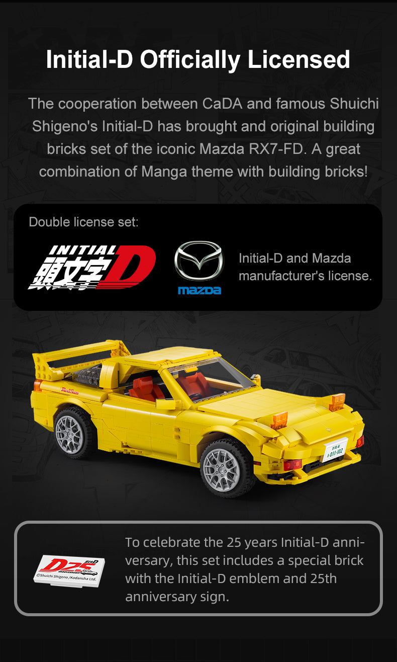Keisuke 1:12 Mazda RX-7 FD3S C61023W Initial D DoubleE CaDA –  Doublee_CaDA