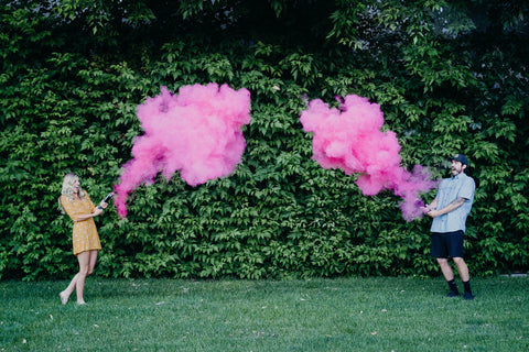utah gender reveal confetti smoke powder cannons