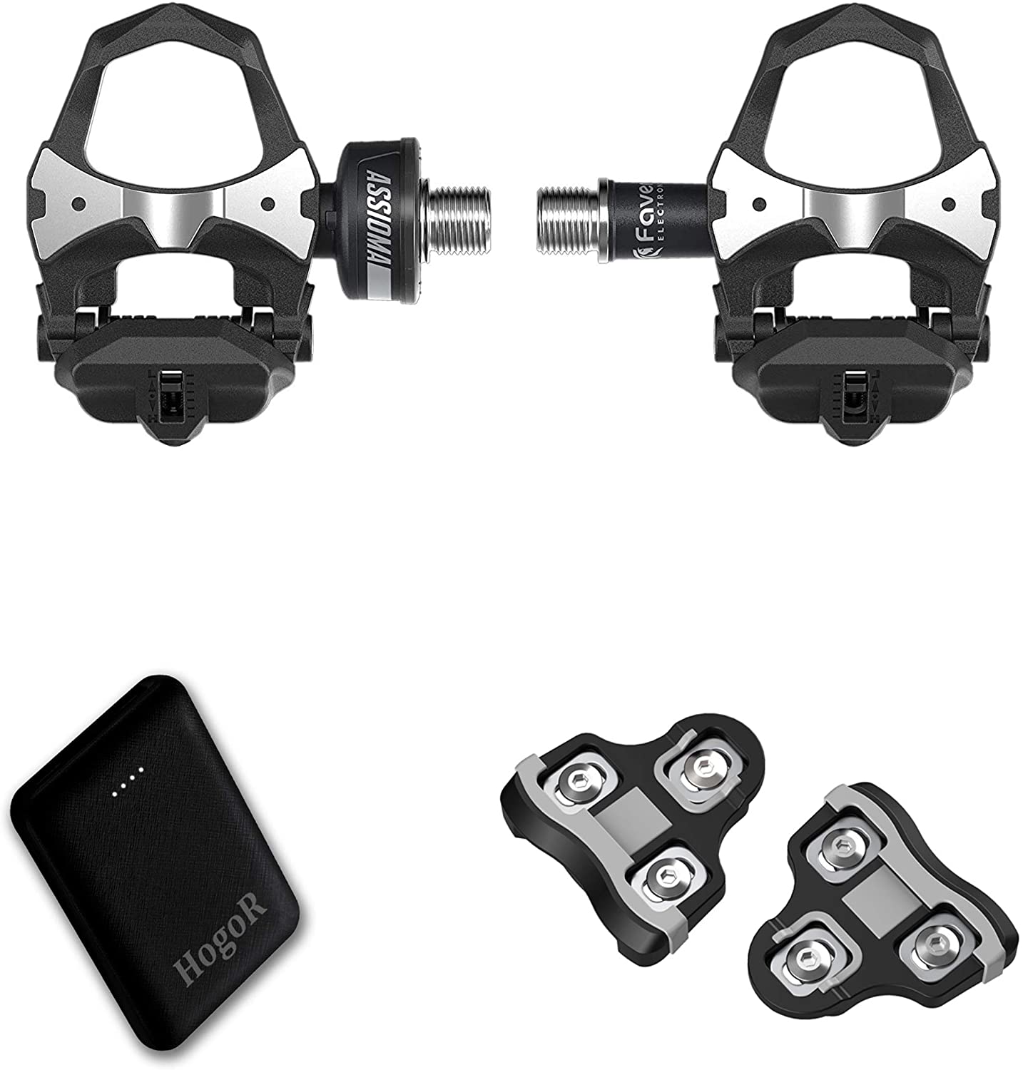 グッドふとんマーク取得 Favero Assioma Uno Pedal Based Cycling Power Meter with Extra  Cleats and Wearable4U Cleaning Cloth Bundle