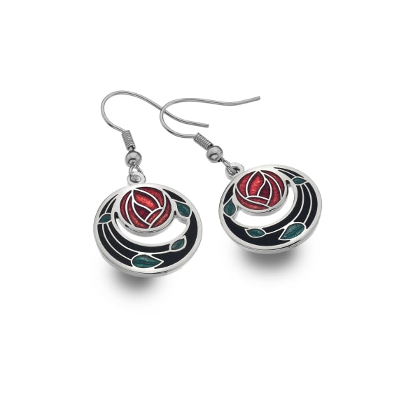 mackintosh rose earrings