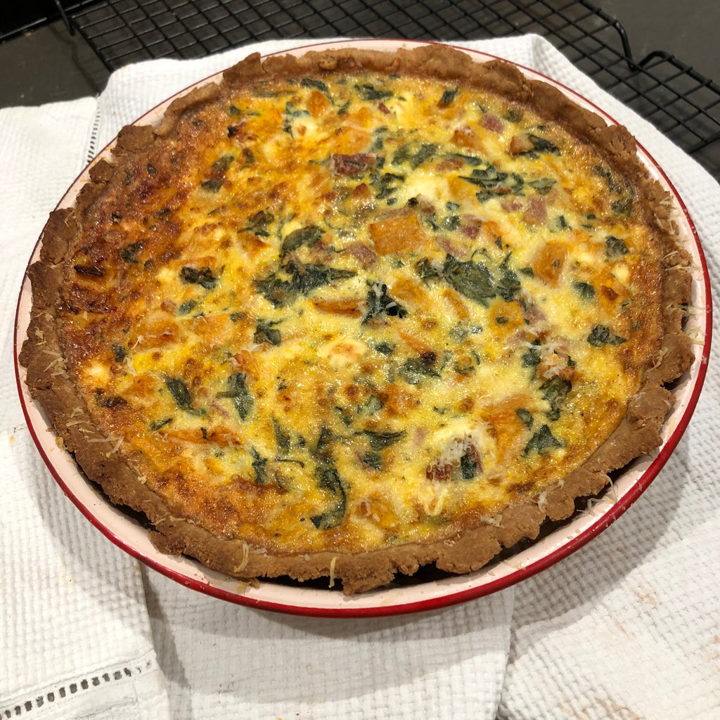 Pumpkin, Feta and Spinach Quiche – Fruit Thyme