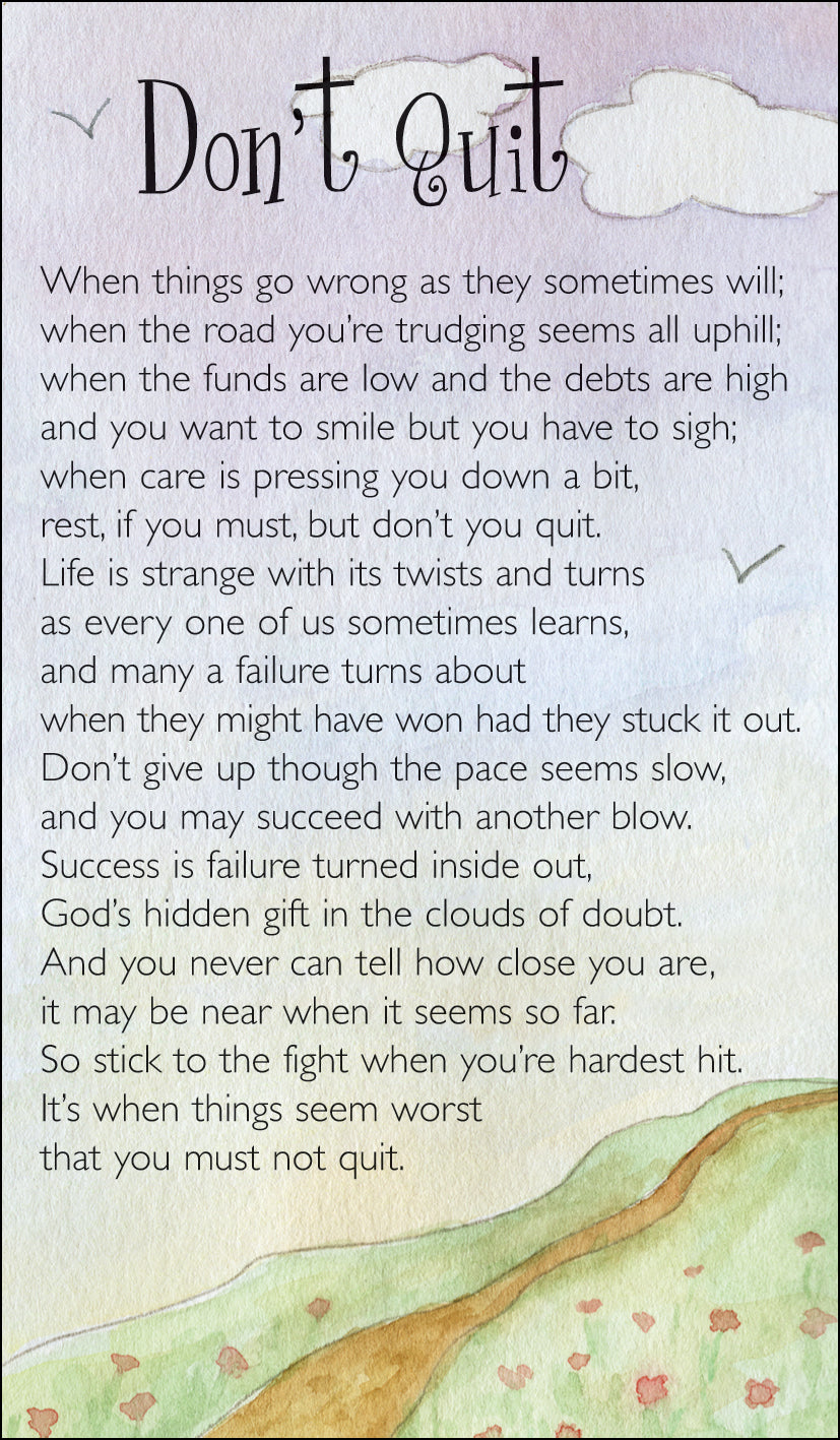 Prayer Card - Don't Quit – Kevin Mayhew