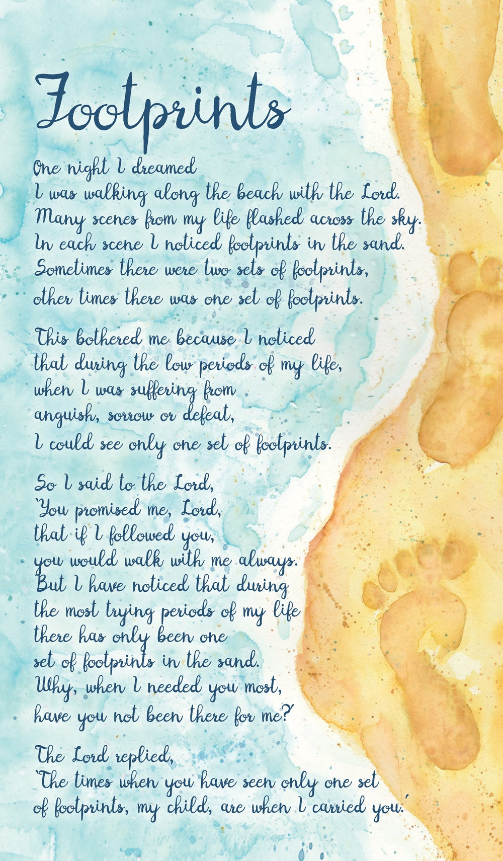 Footprints Poem Printable