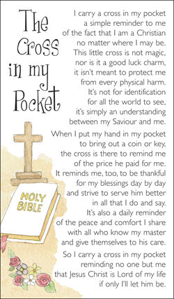 Cross in My Pocket Steel Prayer Card Sterling Gifts