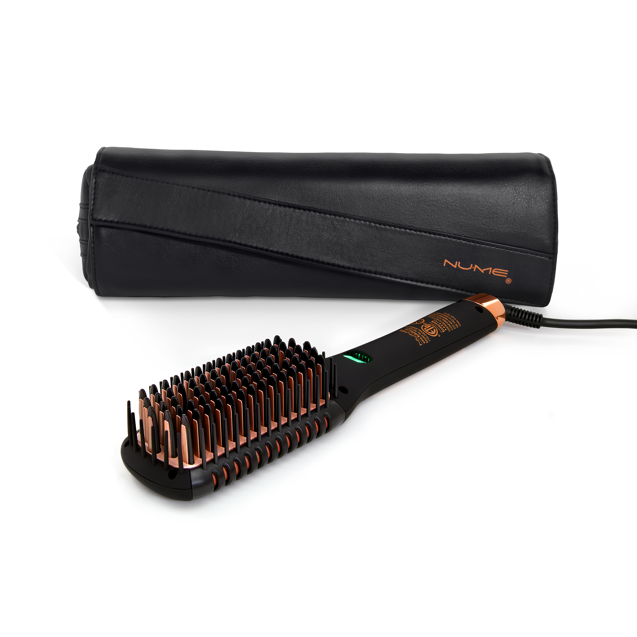 NuMe Straightening Brush | Heated Hair Straightener Brush - NuMe