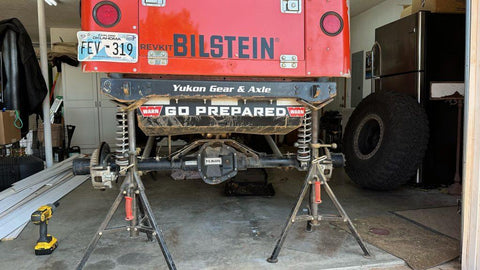 Jeep on Jack Stands