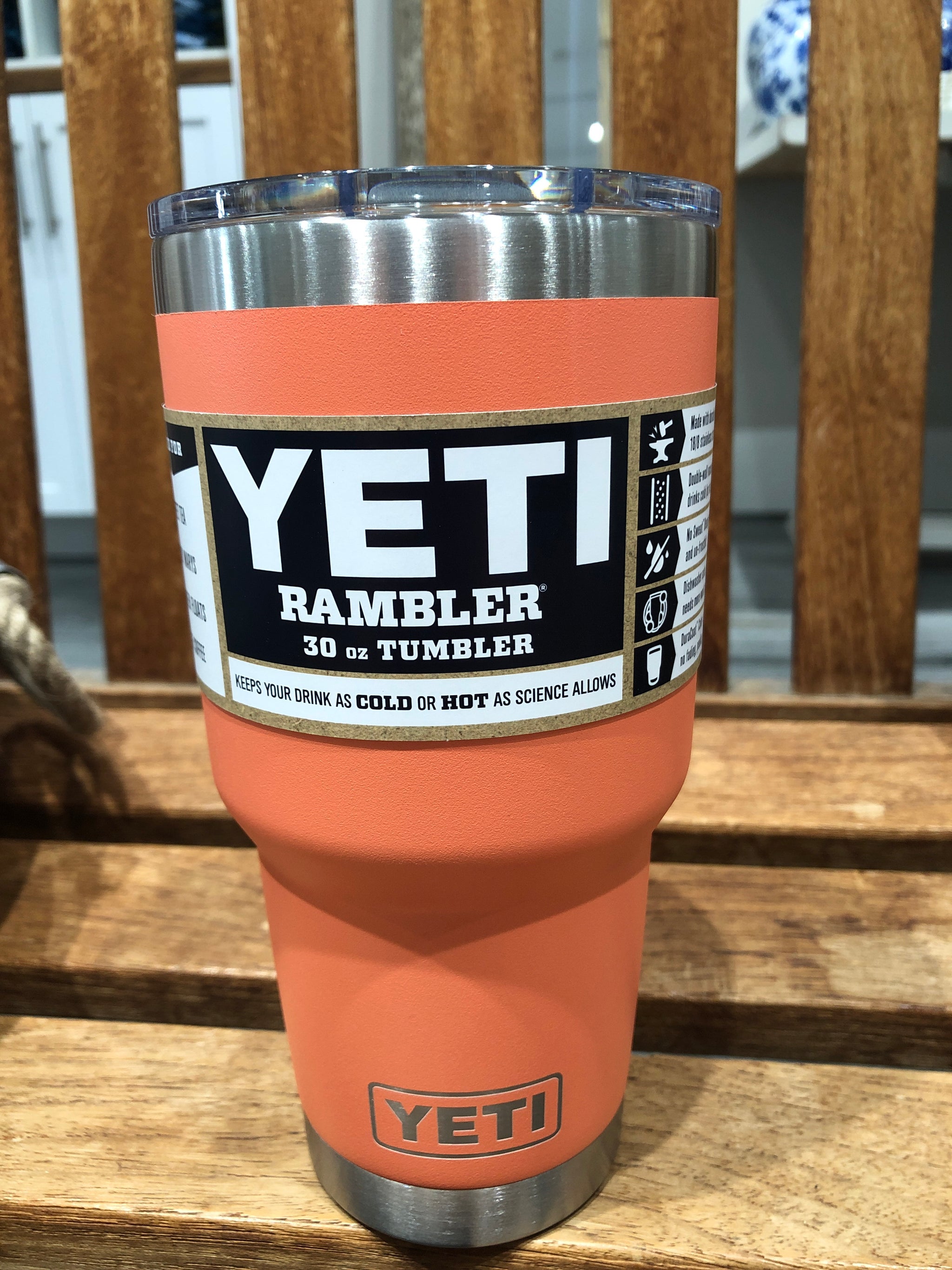 coral yeti rambler