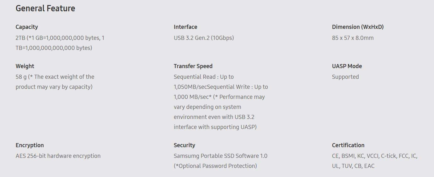no samsung portable ssd is connected t7