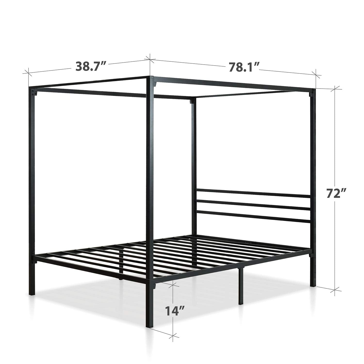 37 Mo Finance Zinus Patricia Black Metal Canopy Platform Bed Frame Abunda