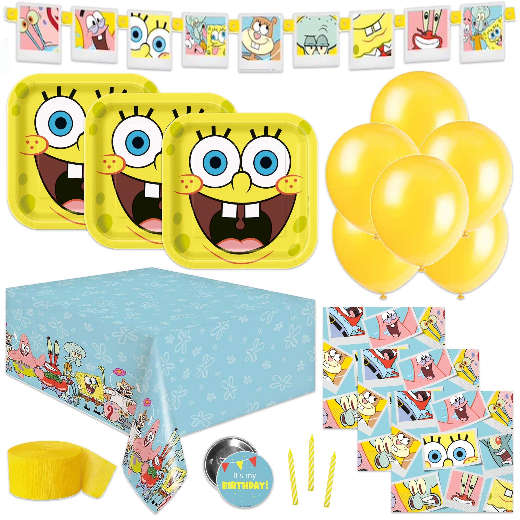 7 Mo Finance Spongebob Party Supplies Set Serves 16 Guests Abunda