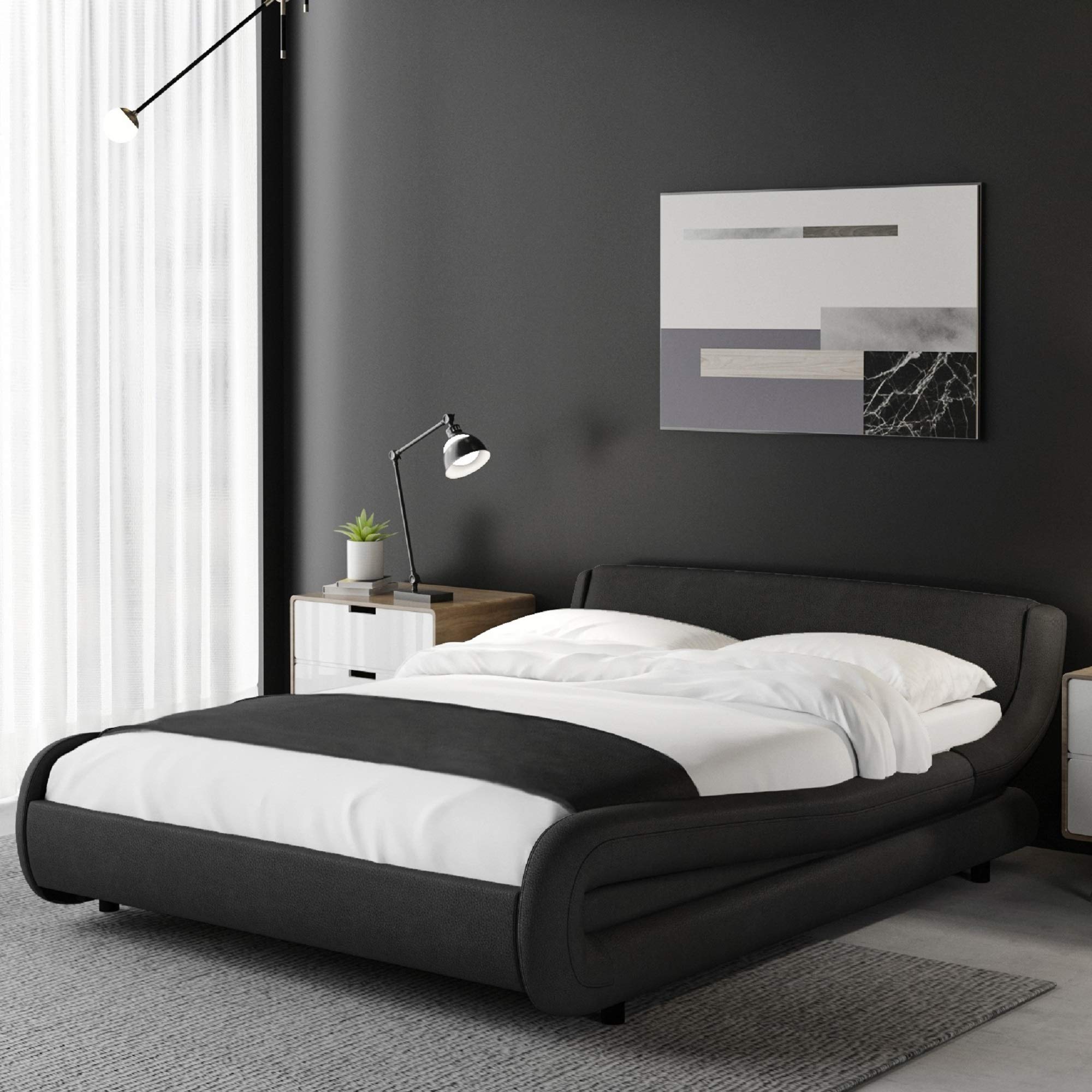 43 Mo Finance Kealive Modern Queen Platform Bed Frame With Abunda