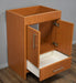 Vanity - Pacific 24" Modern Bathroom Vanity In Honey Maple With Stainless Steel Round Hollow Hardware Cabinet Only