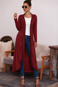 Solid Color Long Style Cardigan