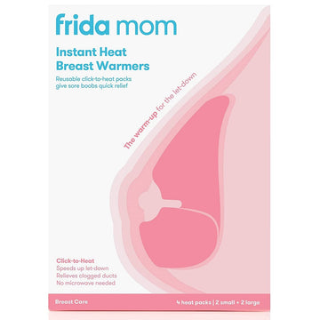 Frida Mom 2-in-1 Lactation Massager - Multiple Modes of Heat + Vibration  for Clogged Milk Ducts, Increase Milk Flow, Breast Engorgement - USB Cord