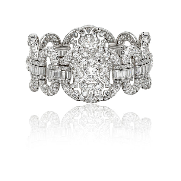 CARTIER PARIS ART DECO DIAMOND BRACELET, FRENCH MARKS, PLATINUM — RAF -  Rare | Antique | Fine Jewels : Jewels for Generations