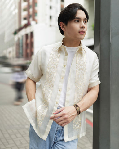 Full Open Silk Cocoon Polo Barong (Php 5999)
